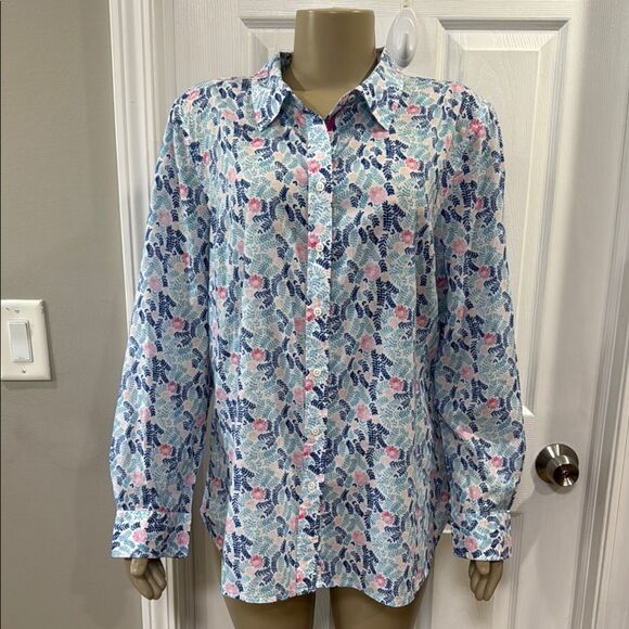 TALBOTS FLORAL SHIRT. - Picture 1 of 8